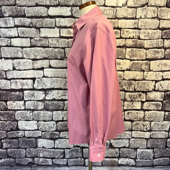 Talbots Pink Wrinkle Resistant Long Sleeve Button Down Blouse Size 10 - Picture 4 of 9